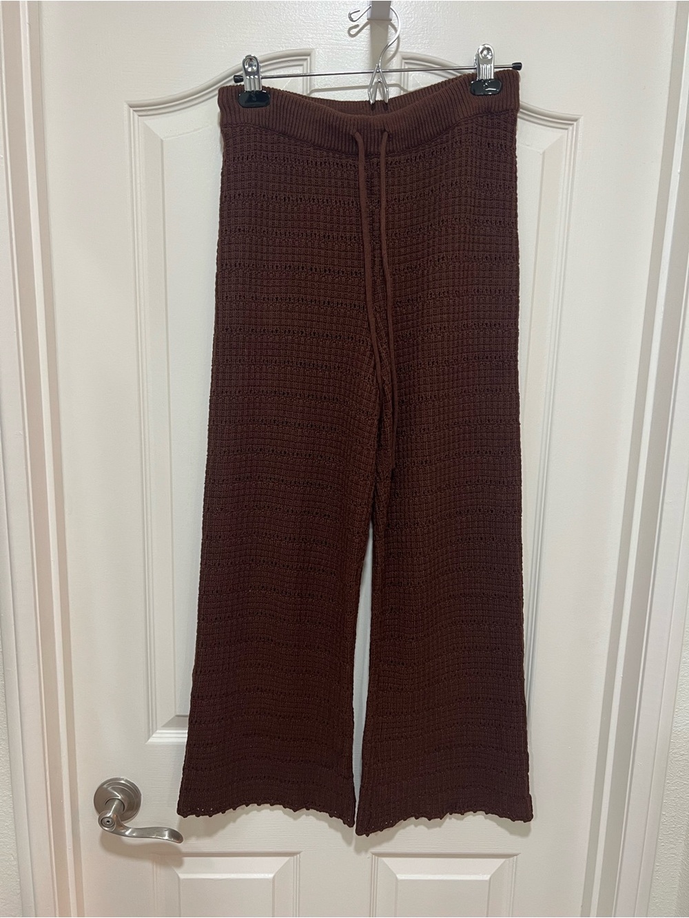 Reformation Marco Open Knit Drawstring Wide-Leg Pant NWOT - Picture 8 of 9